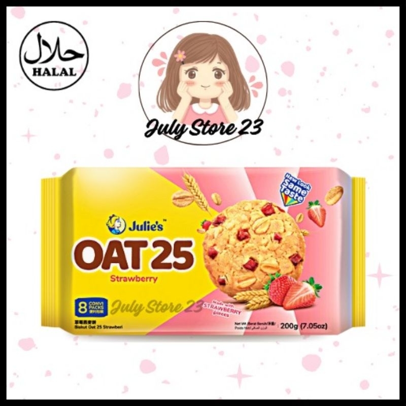 

Julies Oat 25 Strawberry biscuit 200 gr