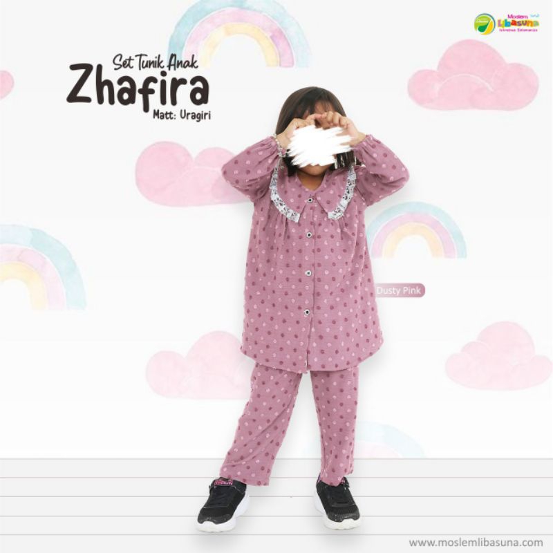 Zhafira Tunik Anak by Libasuna / Tunik Anak / Oneset Anak / Set Tunik Anak / Libasuna Ori / Moslem L