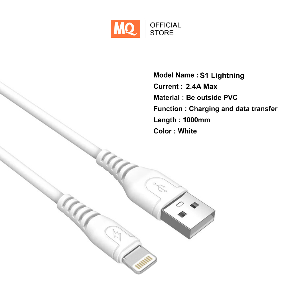 [PAKET GROSIRAN] MQ USB Kabel Lightning 12 Pcs Fast Charge Cable