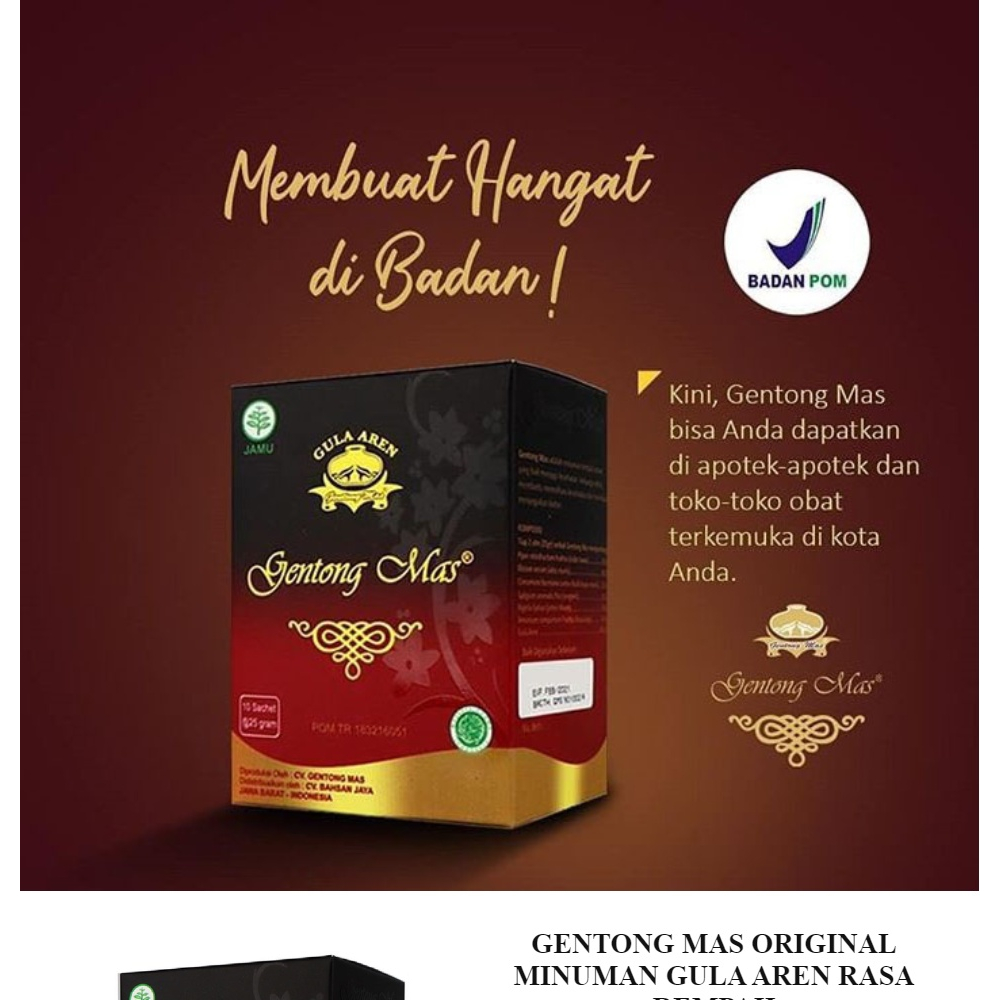 

Gentong Mas Minuman Herbal 100% Gula Aren Untuk Diabetes