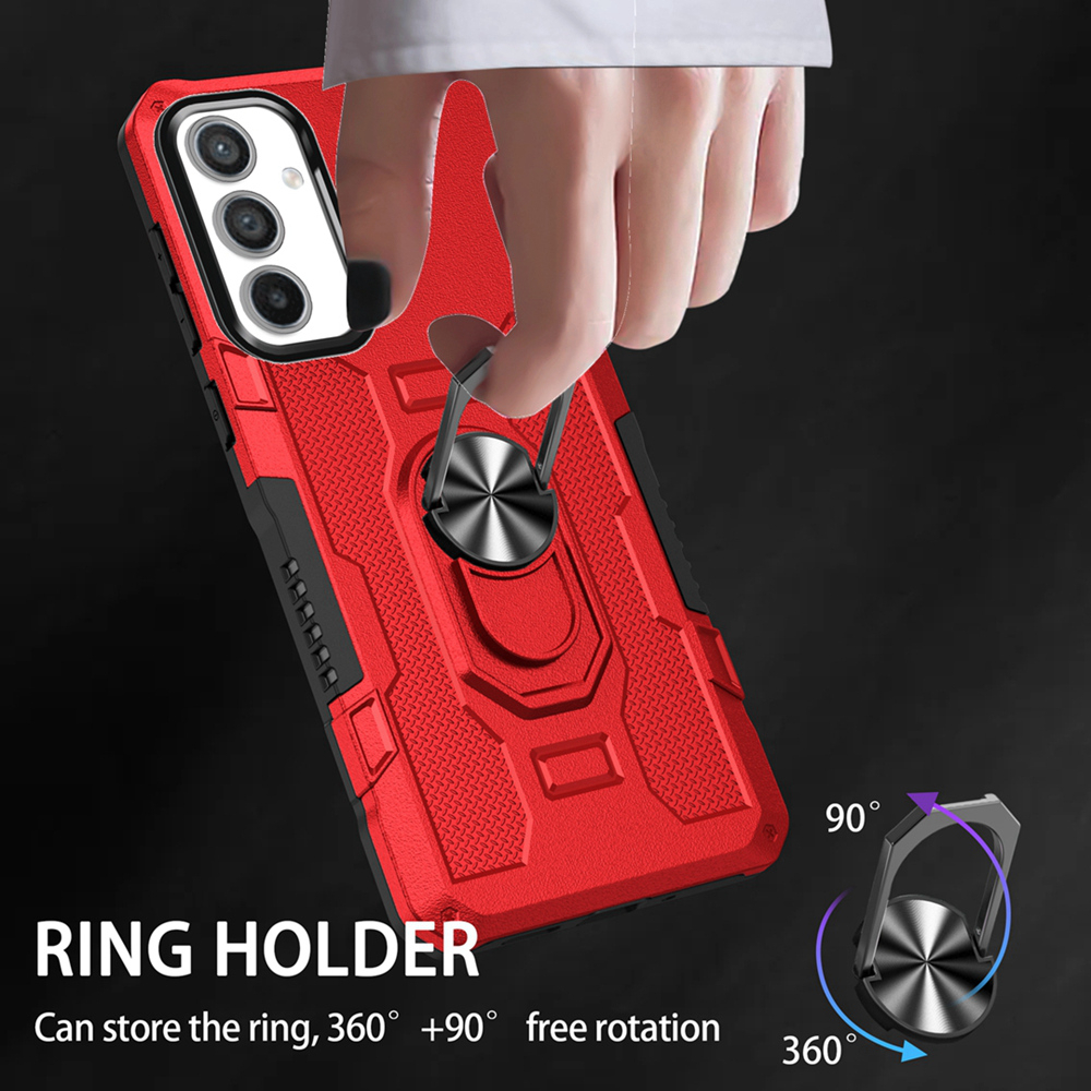 Case Armor SAMSUNG GALAXY A34 Iring Cincin Magnetic Kesing Hp Protect kamera Premium Hard Case Standing Robot Pelindung Kamera