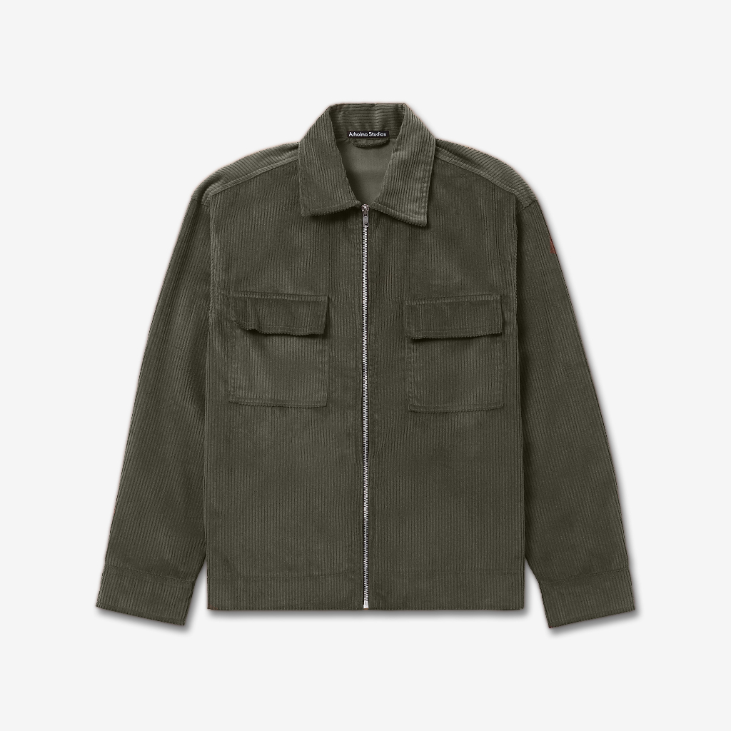 ARHOLMA STUDIOS - CORDUROY ZIP JACKET 'HIRAETH' OLIVE