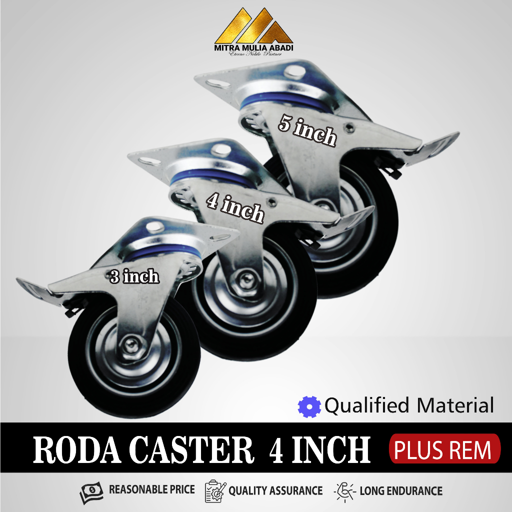 Roda  Kaster/Kastor  3&quot; Inci PLUS REM