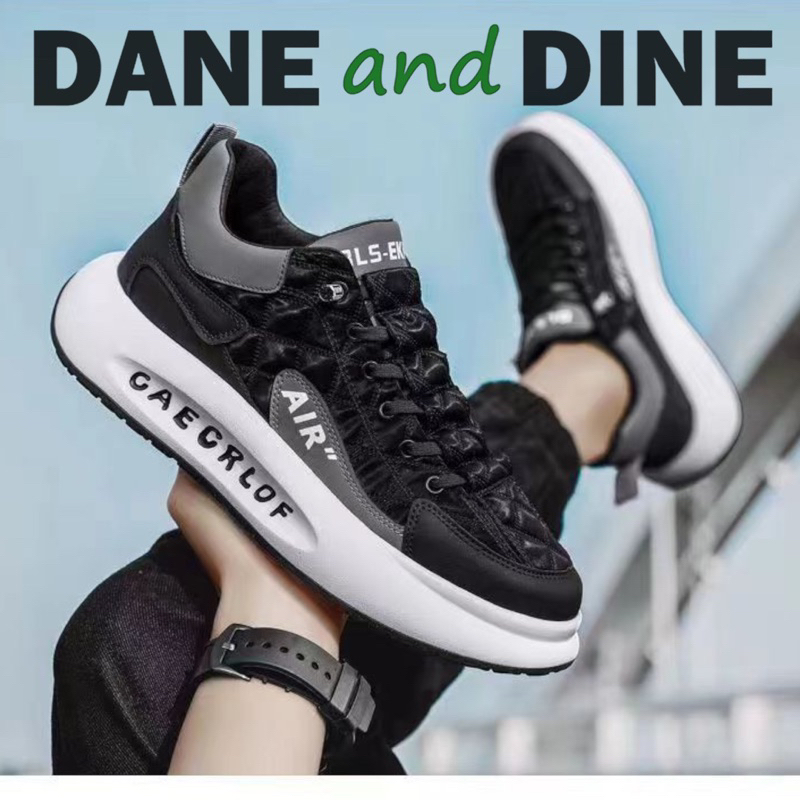 Sneakers Pria Hitam Abu Ori DnD - GY5