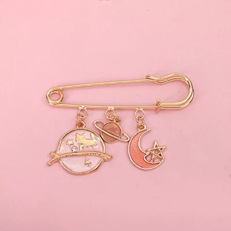 Bros Peniti Besar Brooch Motif Kucing Kartun Gaya Fashion Korea