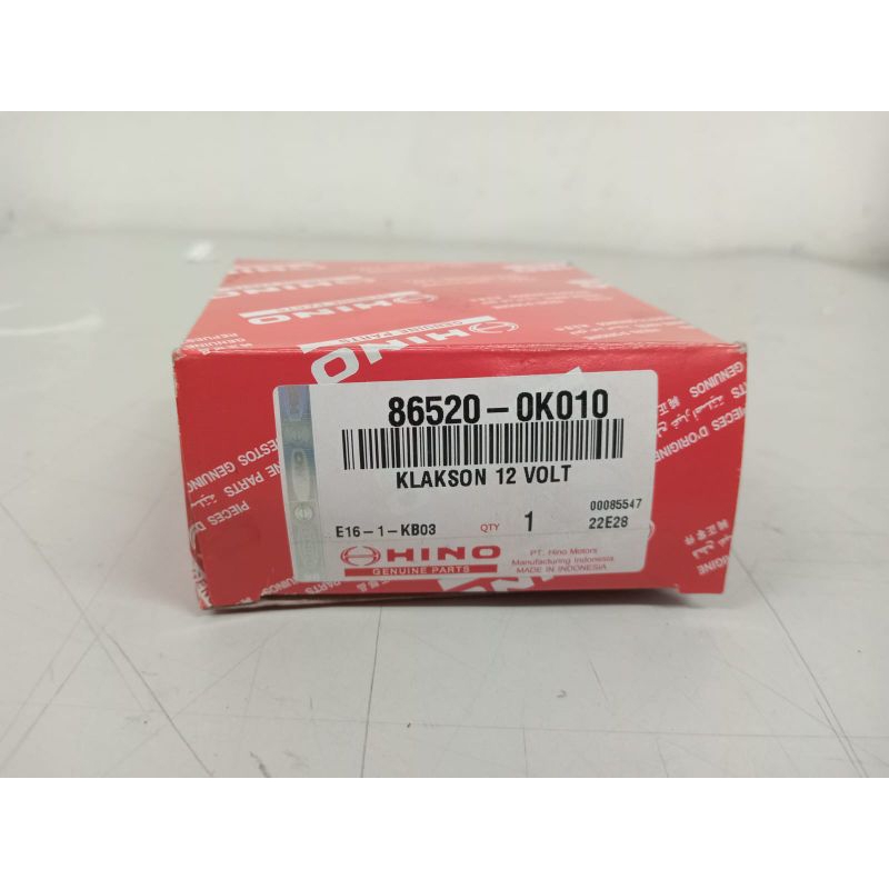 klakson hino 12 volt