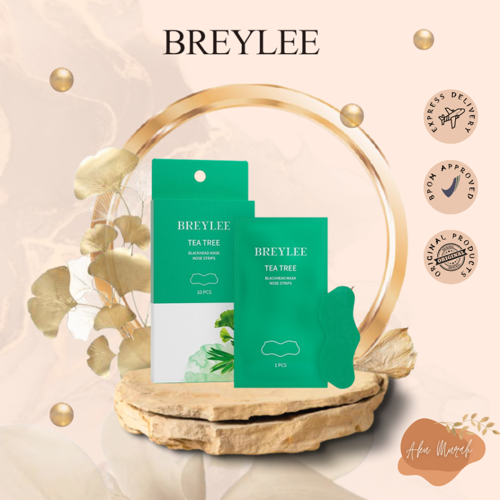 ✨ AKU MURAH ✨ BREYLEE TEA TREE BLACKHEAD MASK NOSE STRIPS ISI 10 PCS