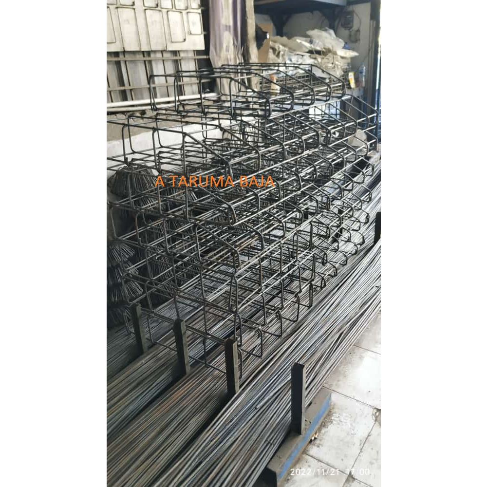 Belum Dirakit - CAKAR AYAM 80 X 80 X 20 cm, Besi 13 Ulir, isi 10 Tulang, Footplate, Pondasi Tapak