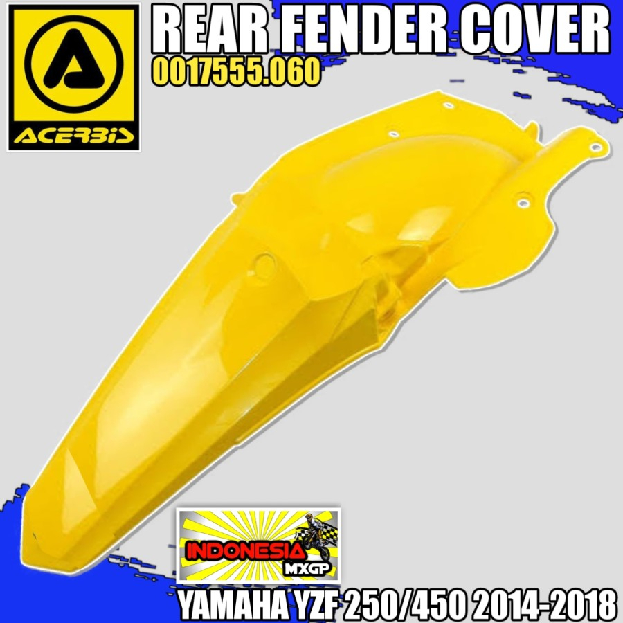 YAMAHA YZF 250 450 - YZ250F YZ450F 2014 2015 2016 2017 2018 - ACERBIS Rear Fender Cover Spakbor Sleb