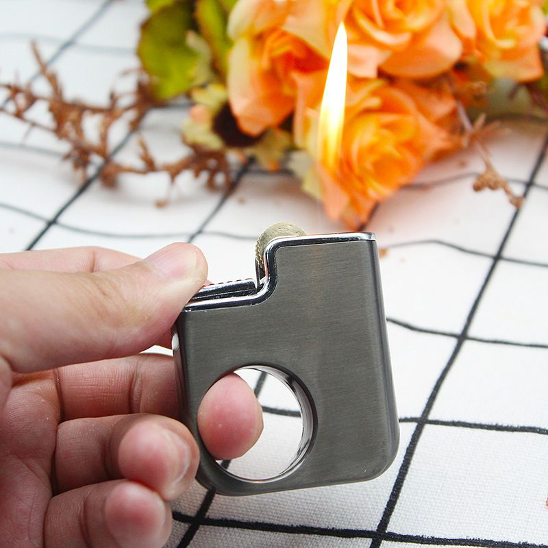 Creative Fun Ring Grinding Lighter Mancis Korek Api Roda Las Gift