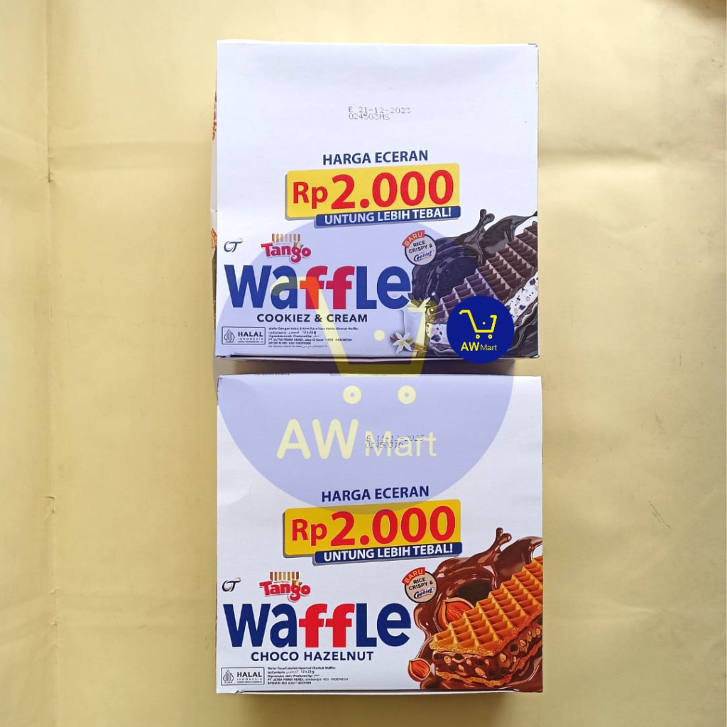 TANGO WAFFLE CHOCO HAZELNUT ECER RP.2000 PER BOX ISI 12 X 25GR