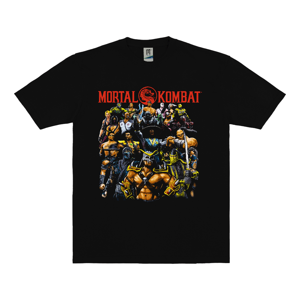 KAOS GAME MORTAL KOMBAT ALL CHARACTER VINTAGE | T-SHIRT GAME MORTAL KOMBAT | MORTAL KOMBAT HITAM