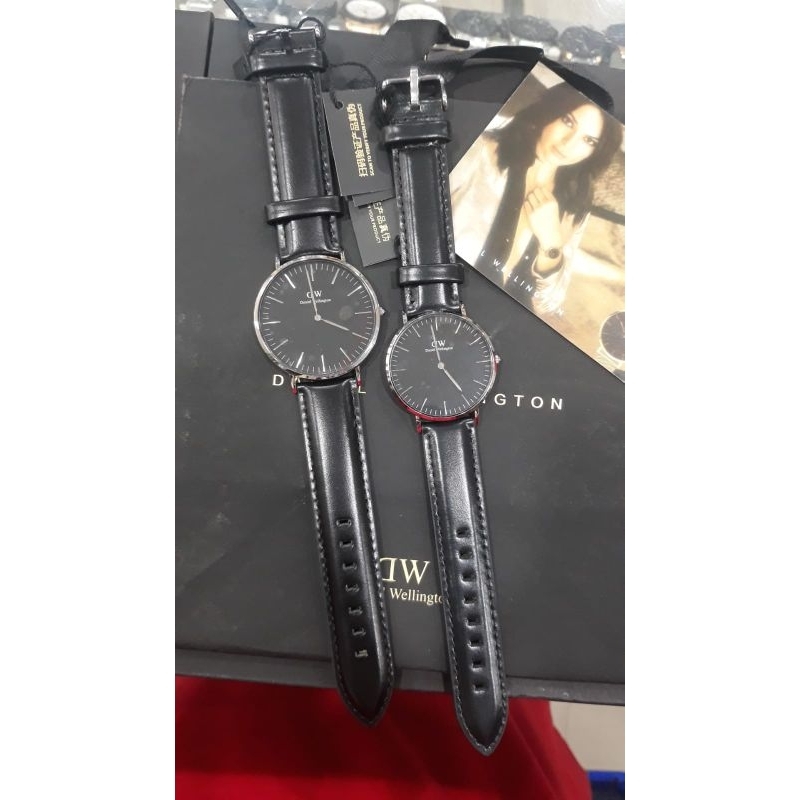 Daniel wellington - jam tangan daniel wellington kulit couple