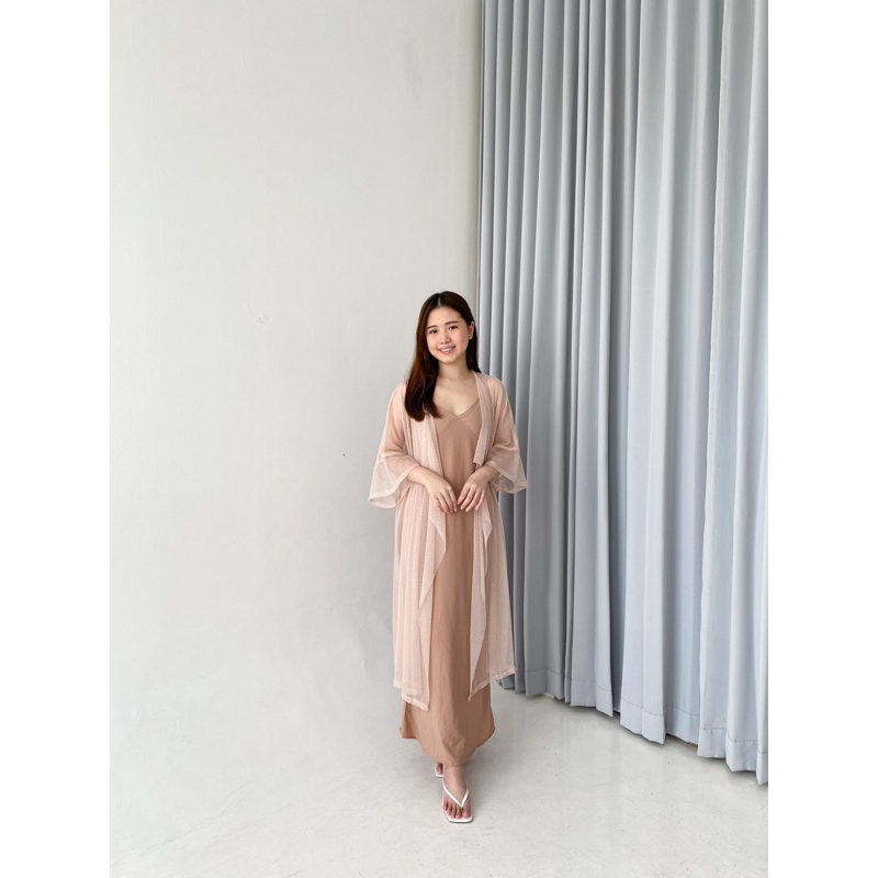 Elia Maxi Dress Set (Inner + Outer)