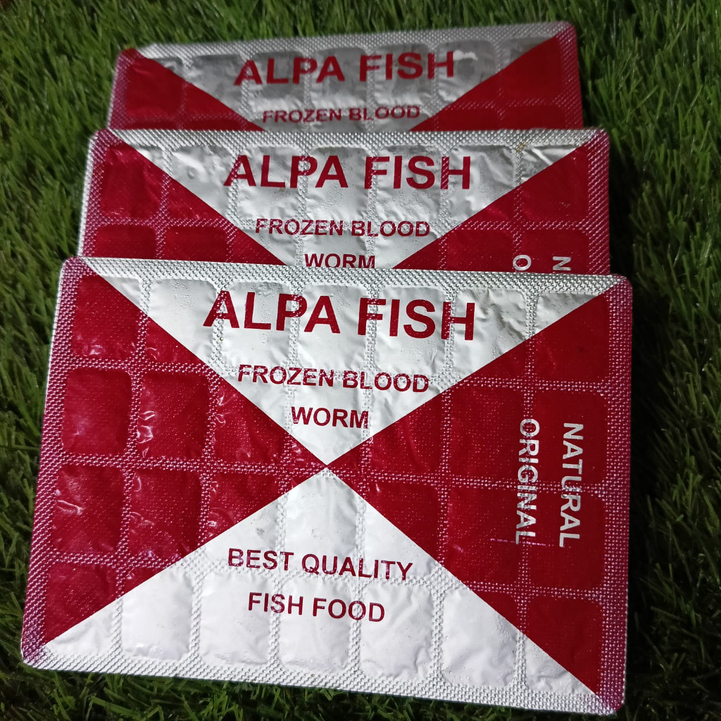 Cacing Beku bloodworm Padat Murah Makanan Ikan louhan discus 100gr