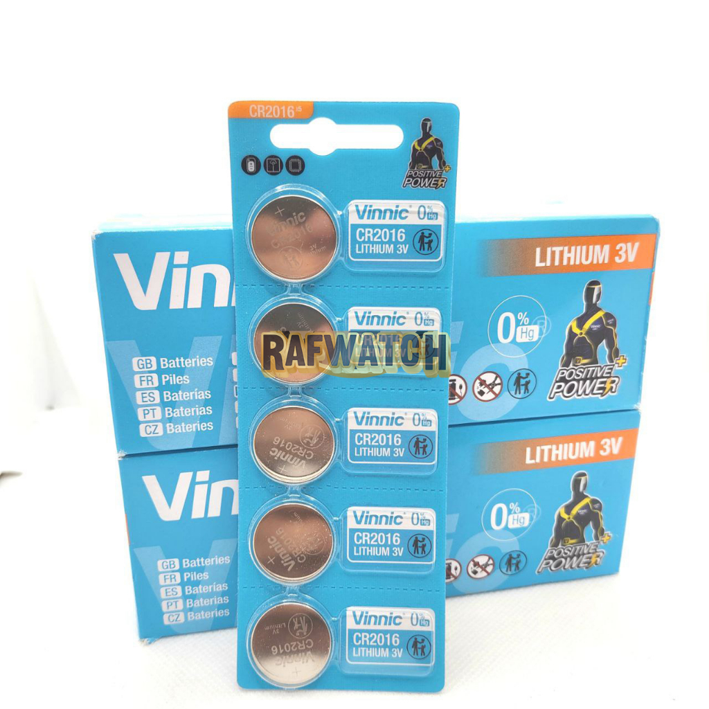 Baterai Vinnic CR2016 Lithium 3V Batre Baterai Jam Tangan Digital