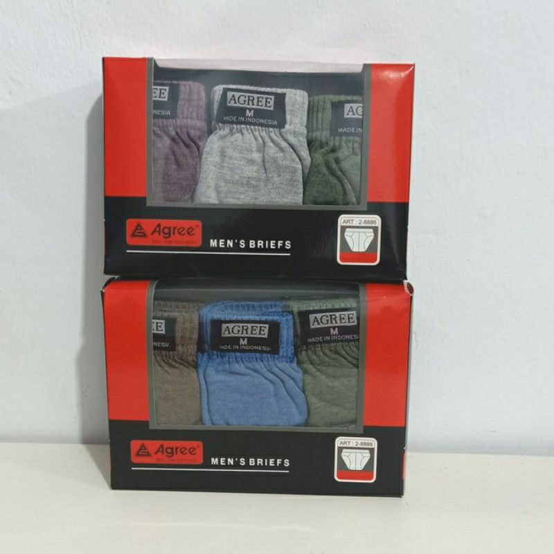 CELANA DALAM PRIA  AGREE 2-8886. 1box isi 3pcs