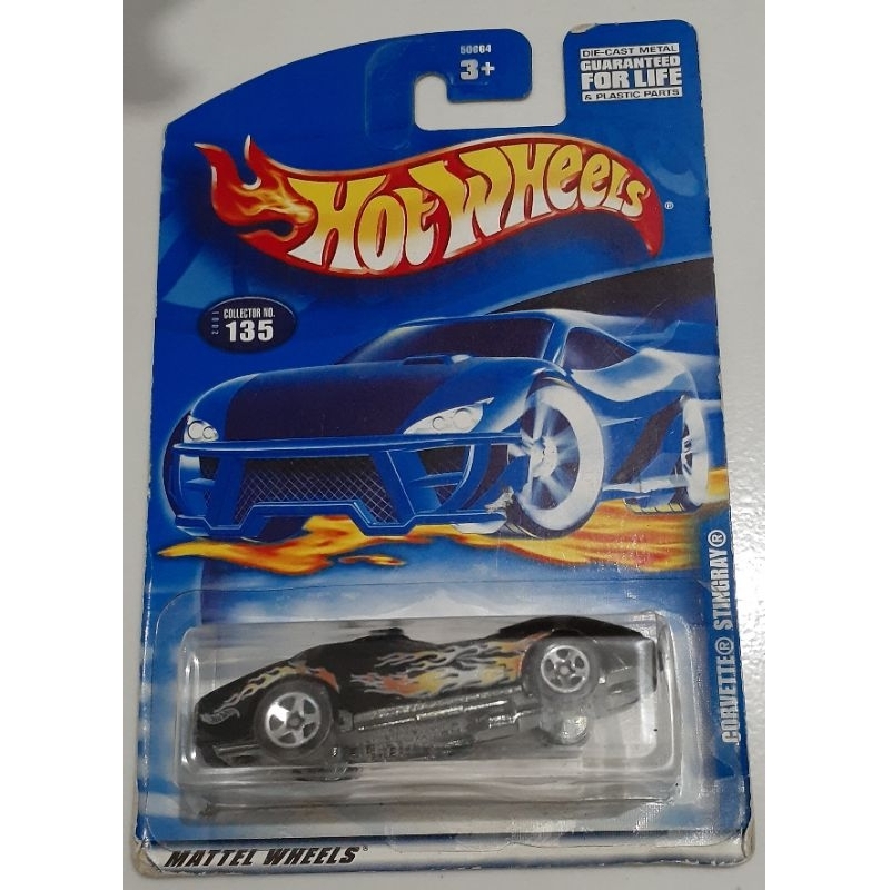 hot wheels corvette stingray blue cart