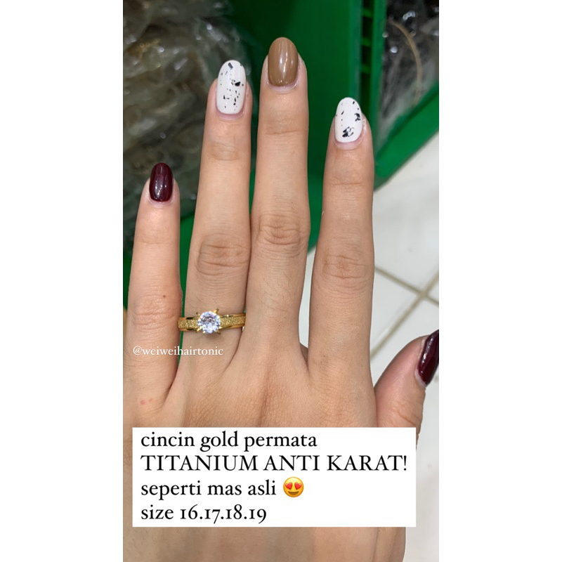 cincin titanium permata || cincin titanium anti karat || cincin titanium anti karat permata