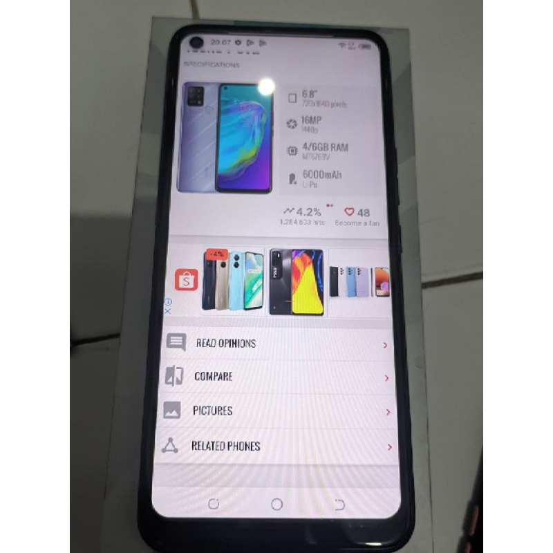 tecno pova 6/128 helio g80 6000mah ex resmi