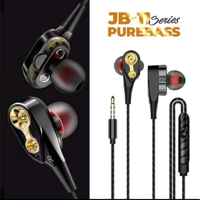 HEADSET HANDSFREE EARPHONE PURE BASS JB11 JB-11