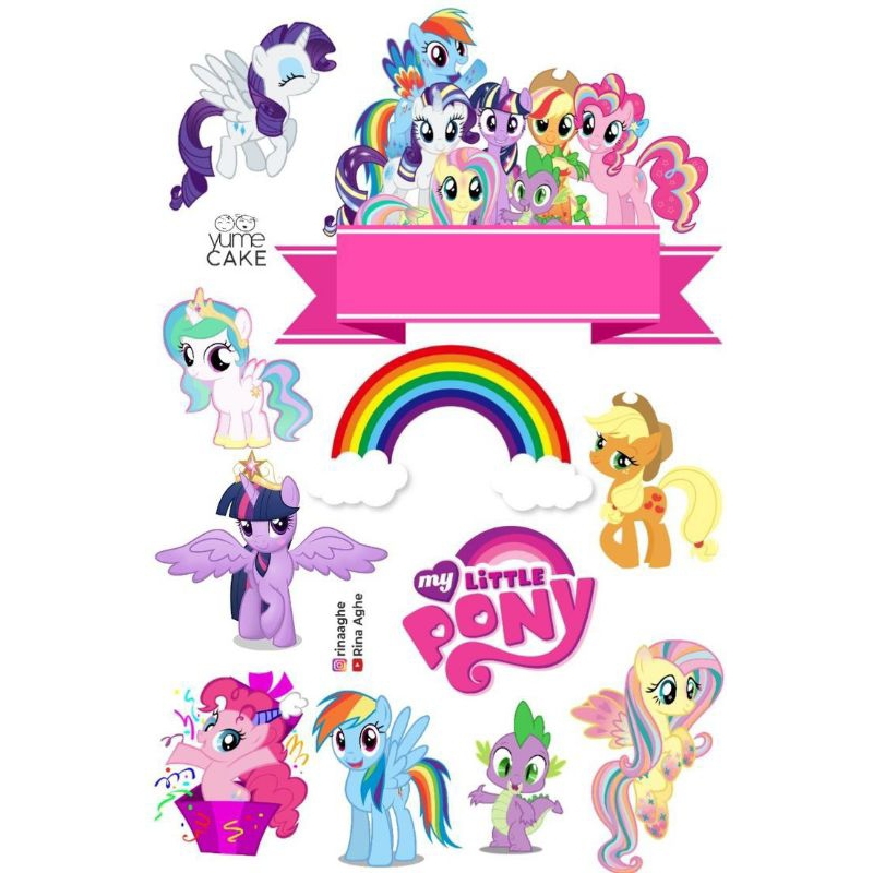 

TOPPER KUE ULANG TAHUN TEMA LITTLE PONY