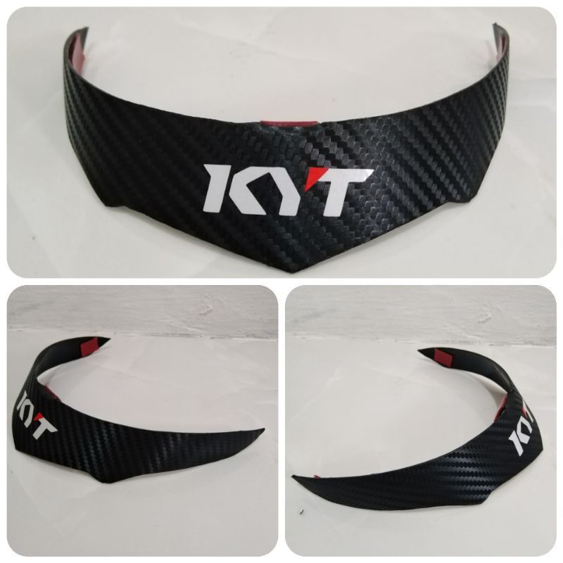spoiler helm kyt 2 vision, motif carbone, free double tapenya