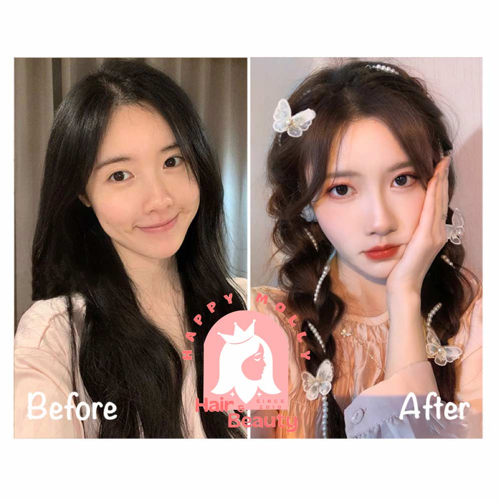 1 pcs Hair Band Ponytail Wig Fairy - Ikat Rambut Kuncir Ekor Kuda Fashion Wanita Korea - Kepang - Hair Extension W8185 ( Group )