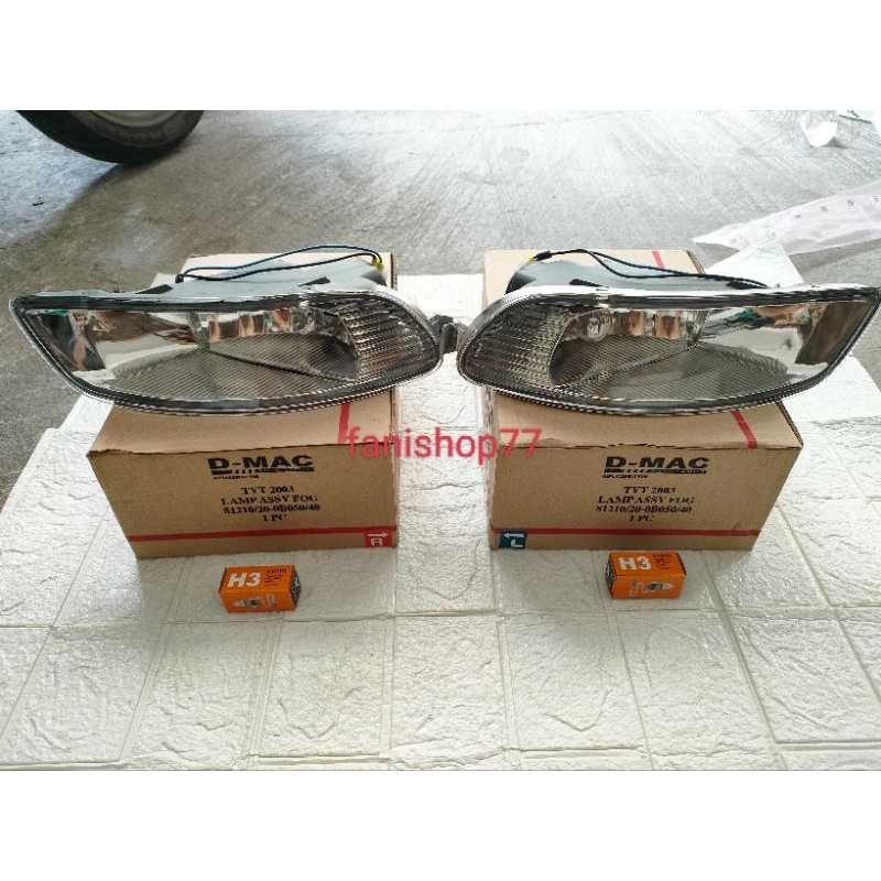 Foglamp Depan Kijang Kapsul LGX Efi 2003 2004 KANAN KIRI+ Bohlam Lampu Kabut bemper / ALTIS 2004 200