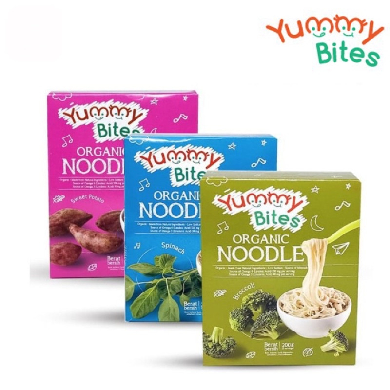 Yummy Bites Organic Noodle 200gr / Mie Bayi Anak