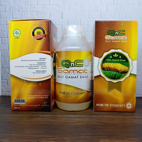 QNC JELLY GAMAT Obat Kebas Kesemutan Tangan Kaki Baal Keram Kram Isi 300 Ml Herbal Bpom Aman Untuk Anak dan Dewasa