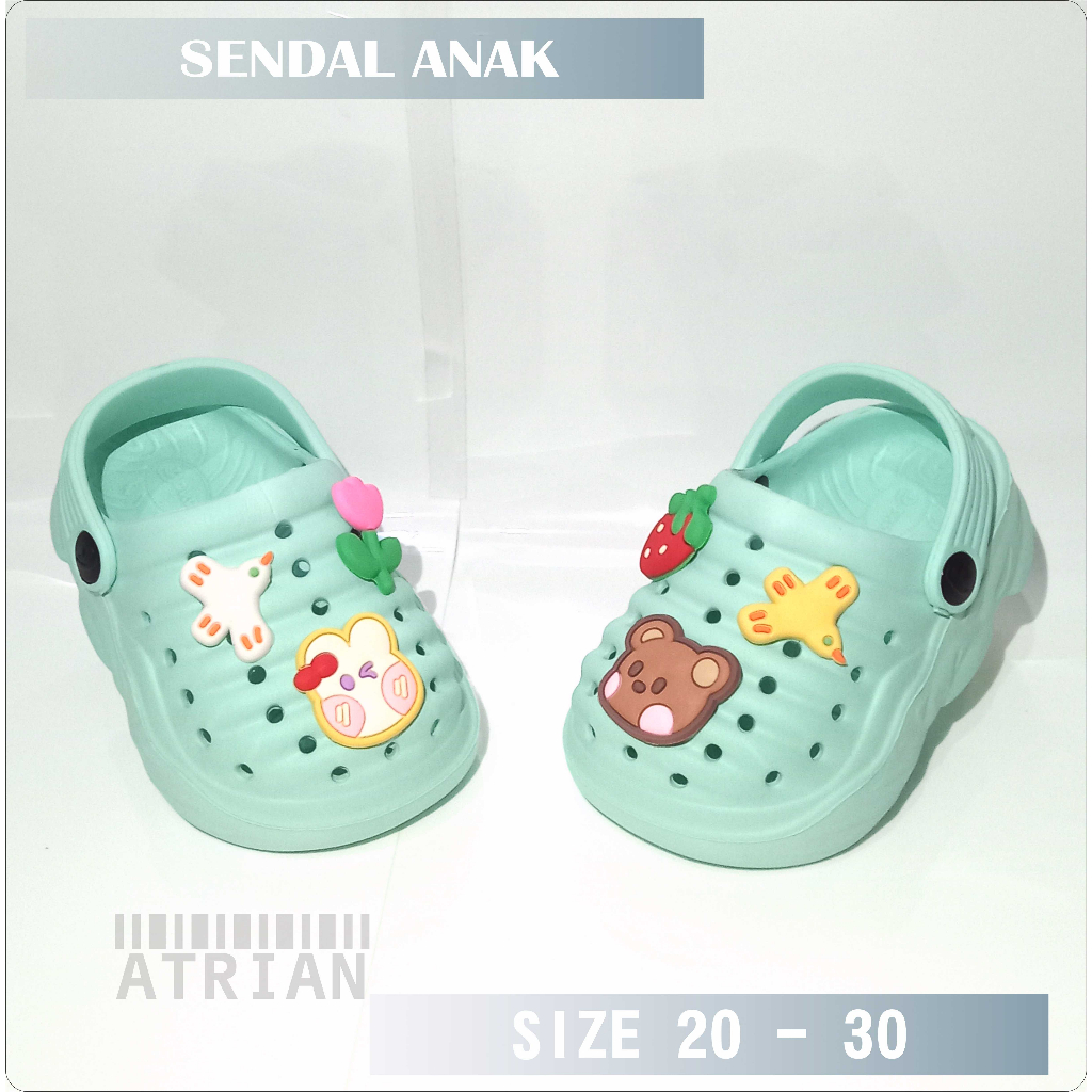 SENDAL BAIM ANAK PEREMPUAN TEBAL BERMOTIF LUCU / SENDAL ANAK PEREMPUAN BARU