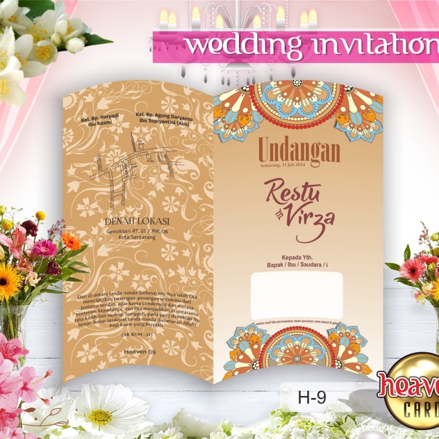 

Undangan pernikahan Heaven 09 - 14