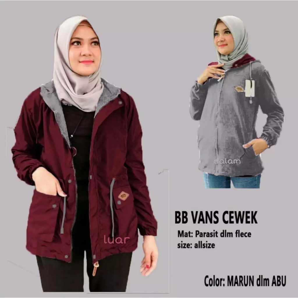 [Best Seller Edition] Jaket Parka Murah / Jaket Bolak Balik Wanita / Jaket Wanita Size M-L-XL