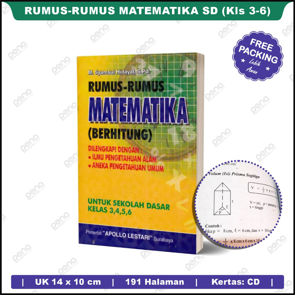 RUMUS MATEMATIKA (BERHITUNG) UNTUK SD/MI