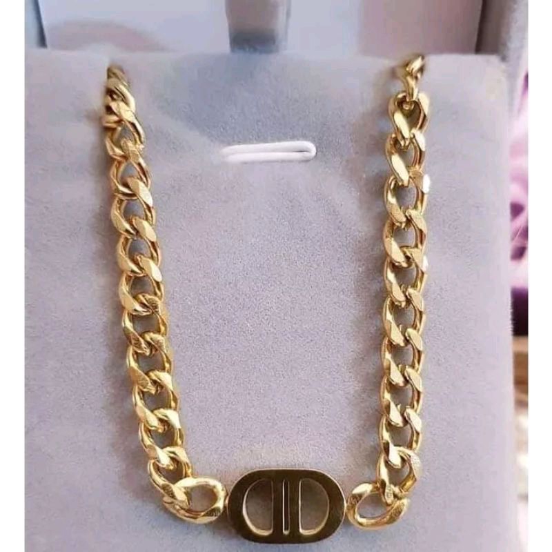 Kalung  Titanium Gold Rantai Limpis Tebal Cantik 749