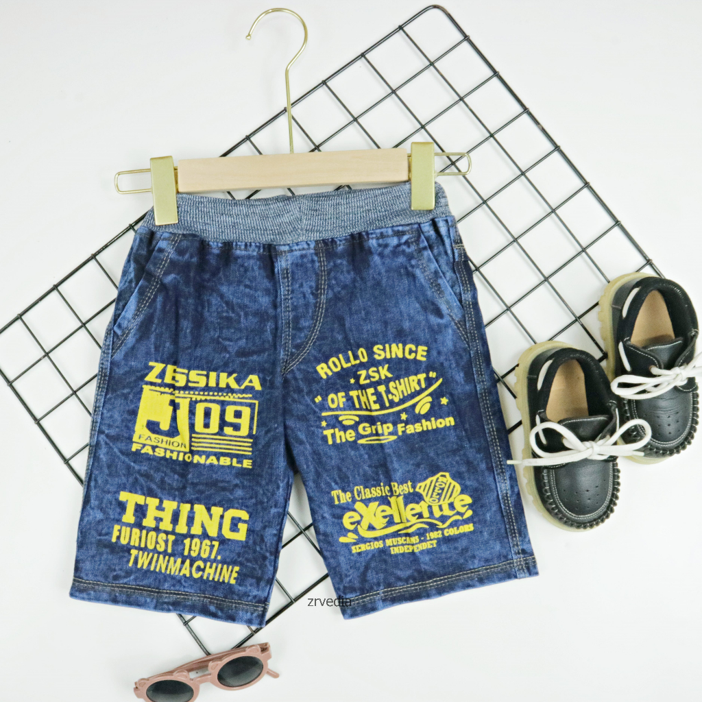 Celana Jeans uk 3-5 Tahun / Jeans Pendek Anak Laki Polos Pants Jins Denim Murah Import Cowok