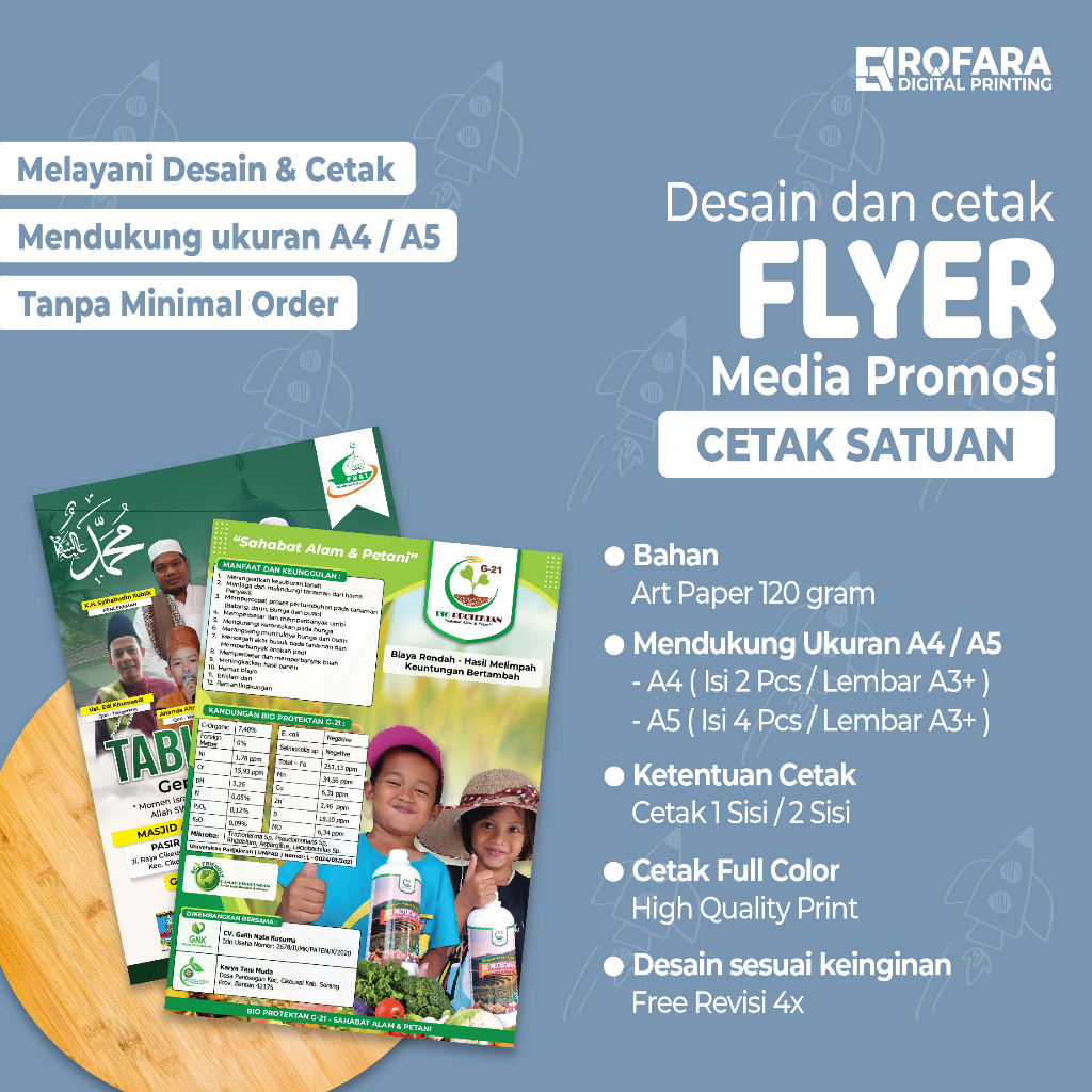 

Flyer | Art Paper 120 gram | Cetak Satuan - Ukuran A4 / A5 ( PROMO )