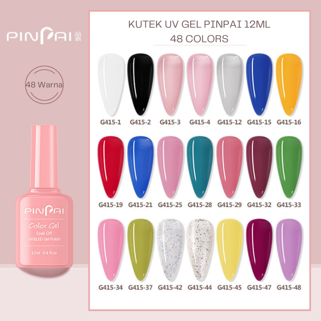 1 SET Pinpai Kutek Gel UV, Nail Polish Set