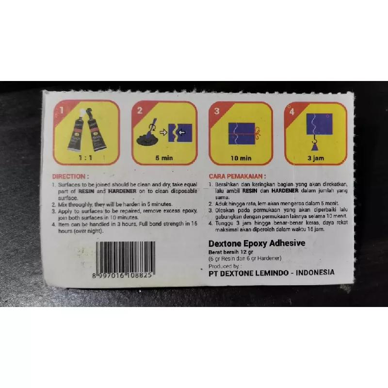 Lem Dextone Epoxy 5 Menit Lem Daya Rekat Super Kuat Heavy Duty Original Dextone
