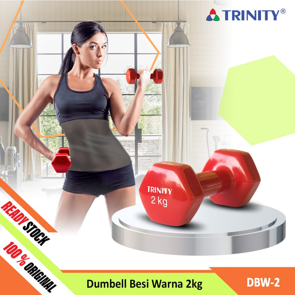 Dumbell Besi Warna 2kg DBW-2