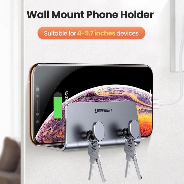 Wall Mount Phone Holder UGreen 70584 Alumunium - Dudukan HP 70584