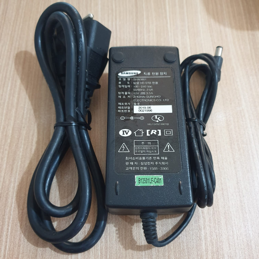 ADAPTOR 3.5A 12V SAMSUNG KOREA JC 2.1X5.5 KABEL AC Cobra body besar y bosku