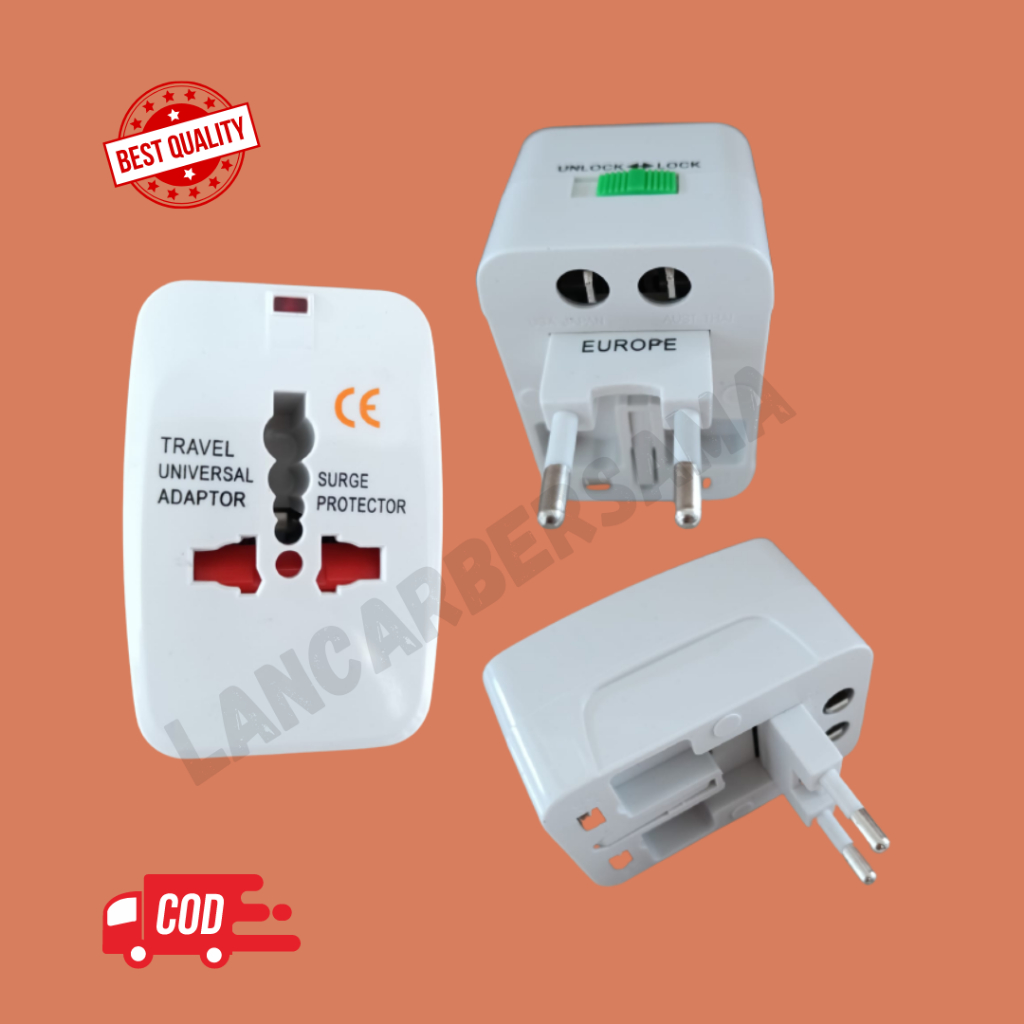 ADAPTOR UNIVERSAL/COLOKAN STEKER MULTI-TRAVEL ADAPTOR BATOK CHARGER MULTI KAKI