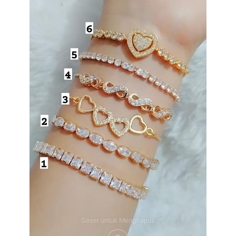 Gelang Serut cantik. xuping Titanium Tembaga Rodhium lapismas medan