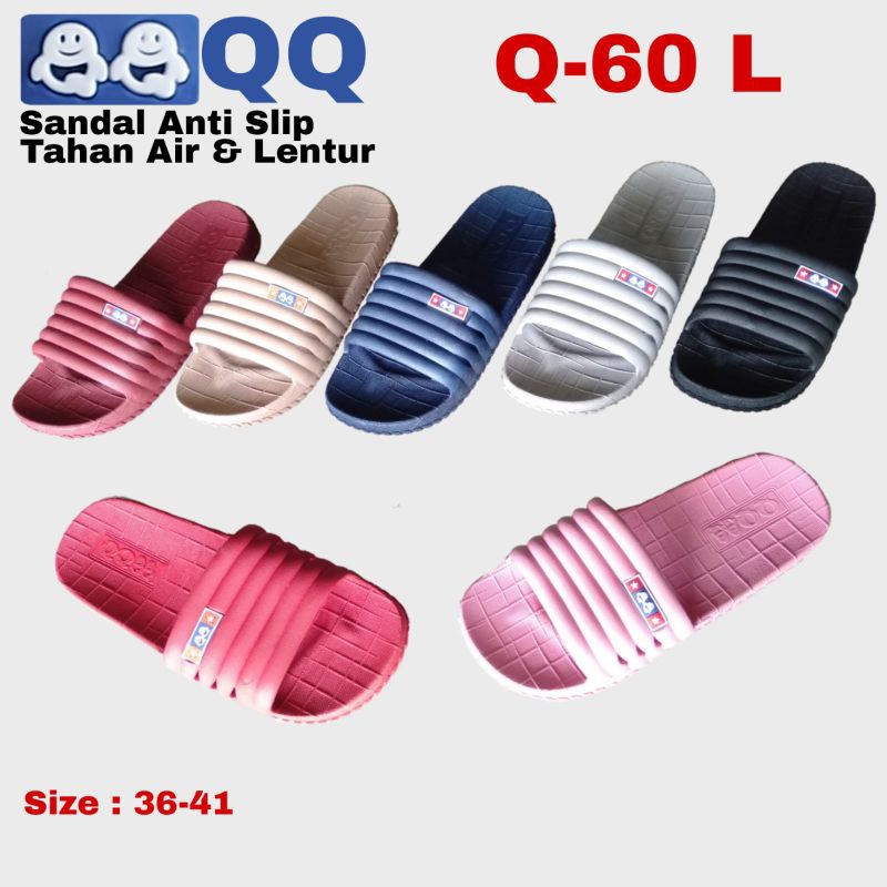 Sandal Wanita Q-60 L Sandal PVC Anti Slip
