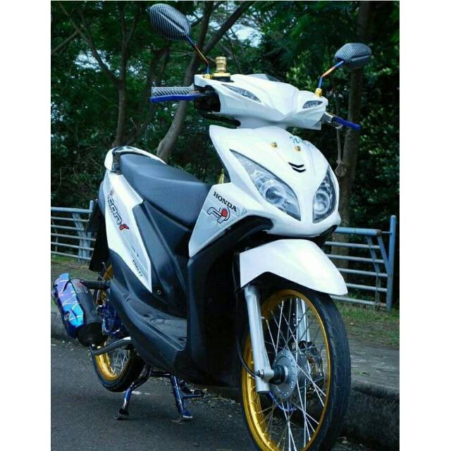 SPION STANDART BEAT CARBON  BGB 2 TONE AGRAS SPION STANDAR HONDA BEAT KARBON TANGKAI TANGGUNG HARGA SEPASANG