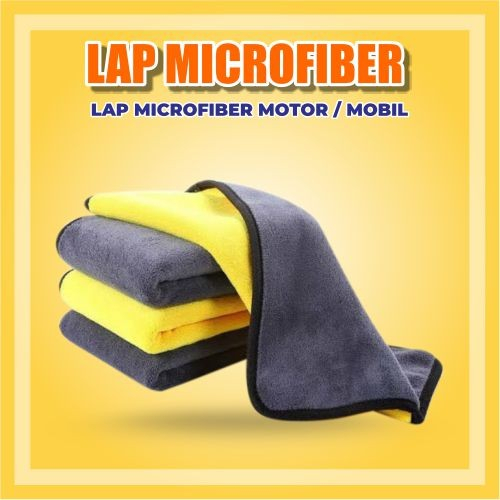 Kain Lap Microfiber Serbaguna 25cm 30cm Pembersih Micro Fiber Mobil Motor