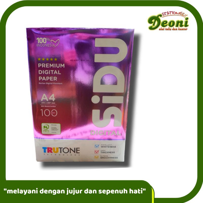 

Kertas HVS SIDU A4 100gr ( isi 500 lembar )