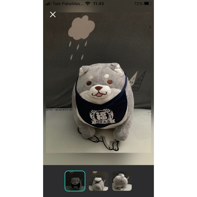 boneka anjing husky celemek